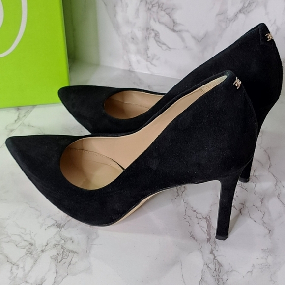 Sam Edelman Black Suede Hazel Pointed Toe High Heel Pumps Shoe Size 8 - Picture 10 of 15